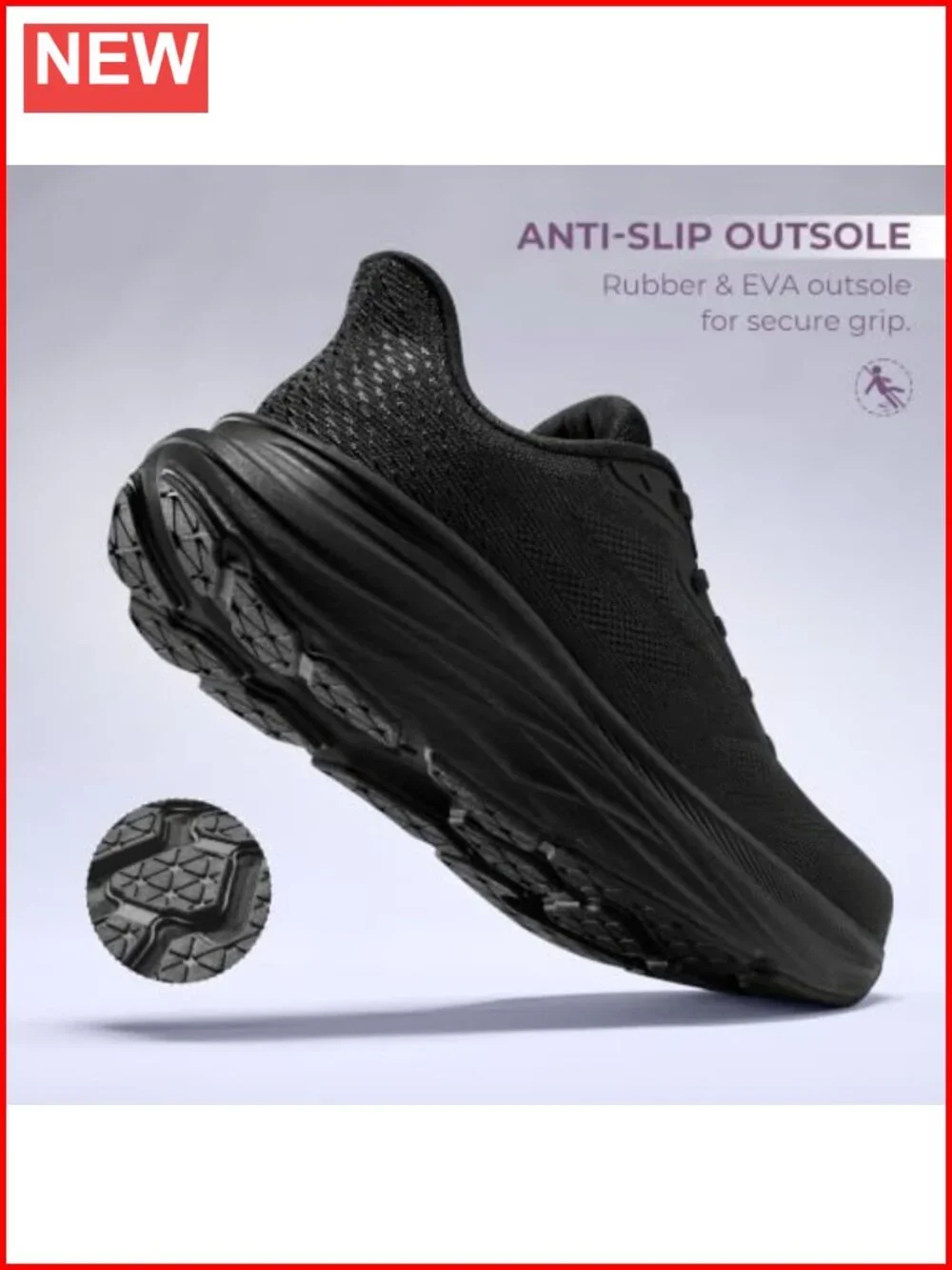 Women's Walking Shoes Cushioned Lightweight Sneakers with Thick Sole Anti-Slip